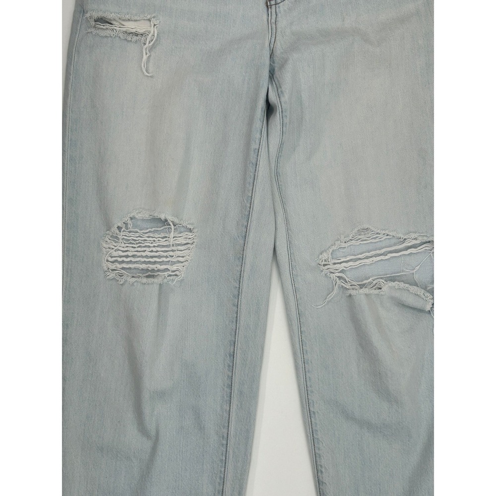 Madewell The Slouchy Boyjean Distressed Light Wash Denim Jeans Size 25 Capsule - Picture 3 of 10